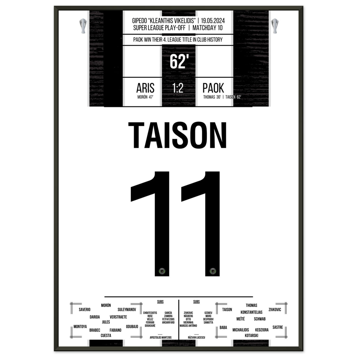 Taison schießt PAOK zur vierten Meisterschaft der Clubgeschichte