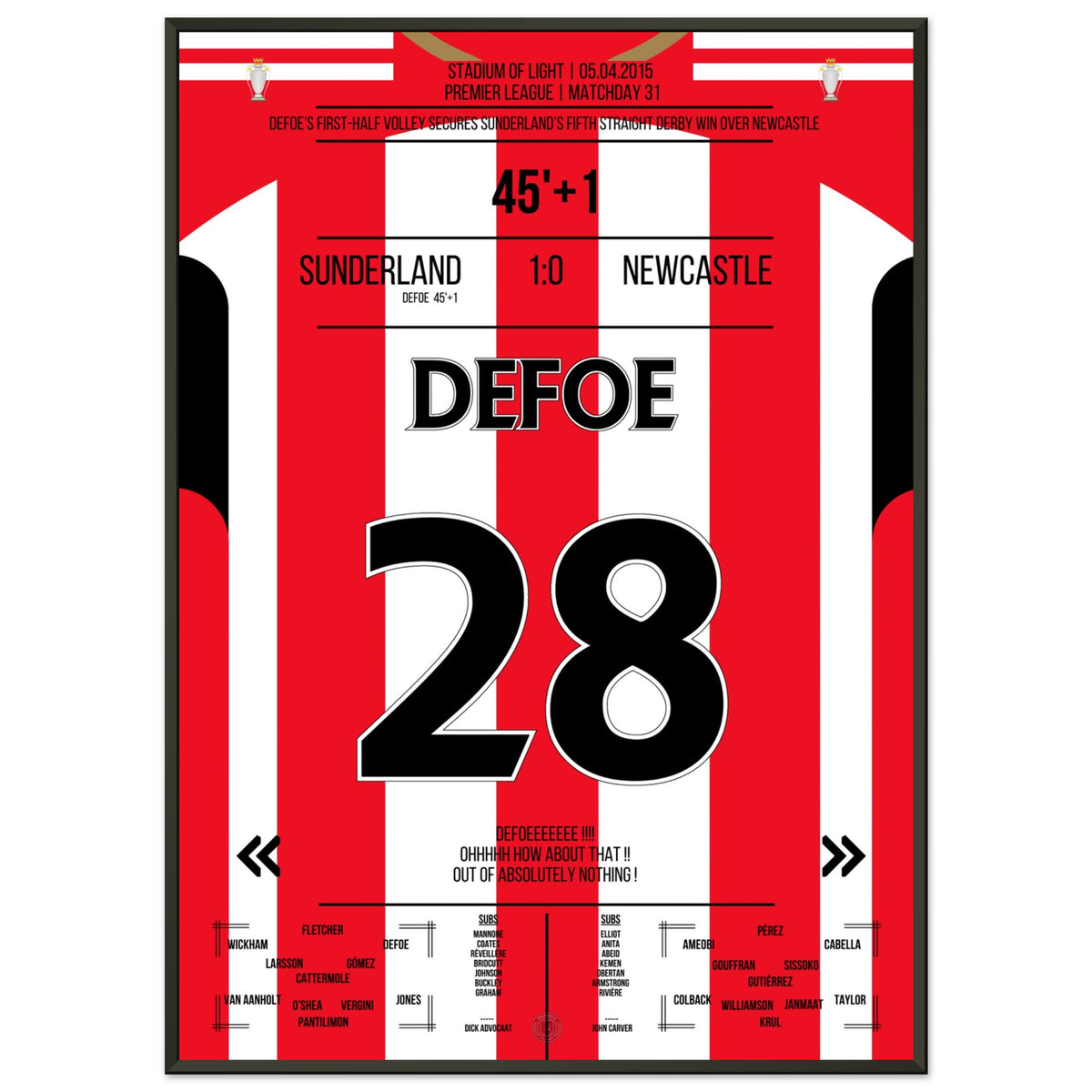 Defoe's Volley zum Derby-Sieg gegen Newcastle in 2015