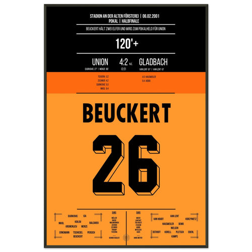Pokalheld Beuckert gegen Gladbach im Pokalhalbfinale 2001