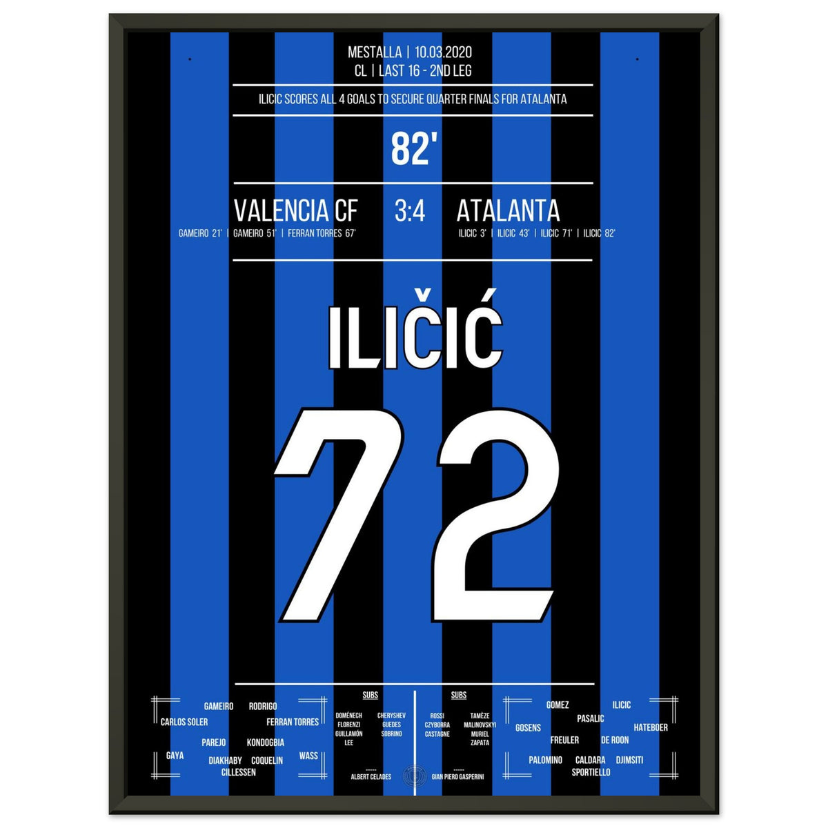 4-Tore-Ilicic schießt Atalanta ins Viertelfinale 2020