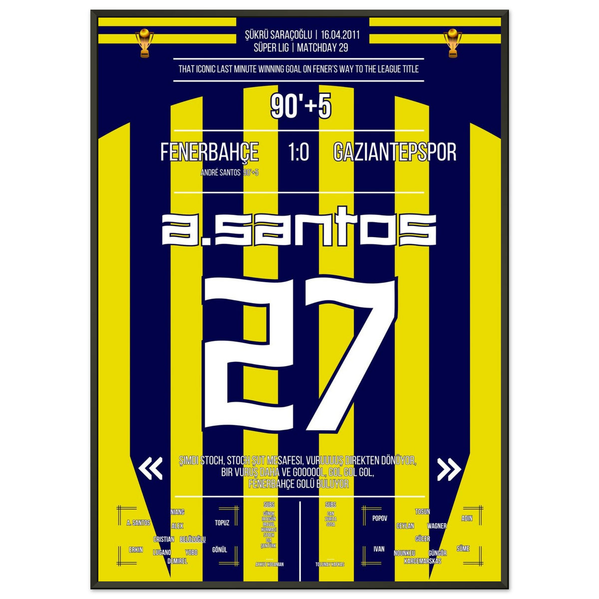 André Santos' bedeutsames Siegtor auf Fener's Weg zum Gewinn der Meisterschaft