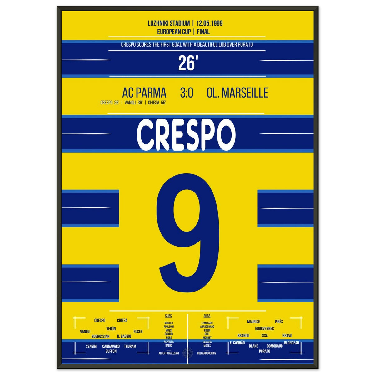 Crespo's Tor bei Parma's Europapokal-Triumph 1999