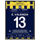 Viererpack von Enner Valencia gegen Kasimpasa in 2023 45x60-cm-18x24-Schwarzer-Aluminiumrahmen