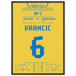 Vrancic's Freistoss-Treffer zum Bundesliga-Aufstieg 2013 50x70-cm-20x28-Schwarzer-Aluminiumrahmen